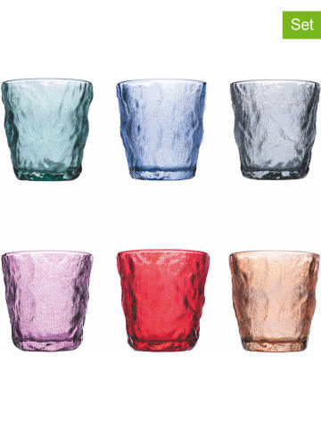 Villa d´Este 6-delige set: glazen "Amnesia" meerkleurig - 275 ml