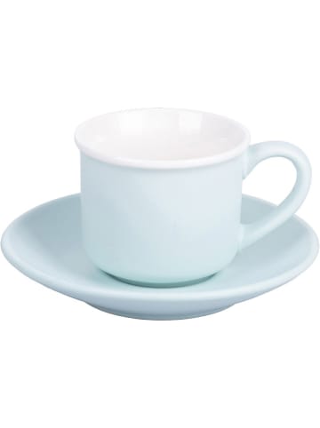 Villa d´Este 7tlg. Kaffeegeschirr-Set "Ocean" in Blau/ Grau/ Creme