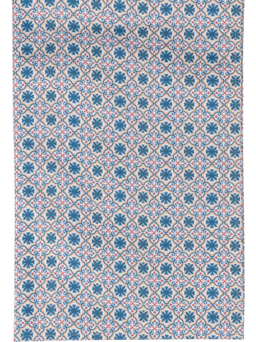 Villa d´Este Tischläufer "Valladolid" Blau/ Beige/ Rot - (L)178 x (B)33 cm