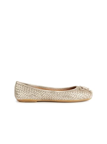 Geox Leren ballerina's "Palmaria" goudkleurig
