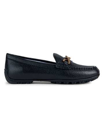 Geox Leder-Slipper "Kosmopolis + Grip" in Schwarz