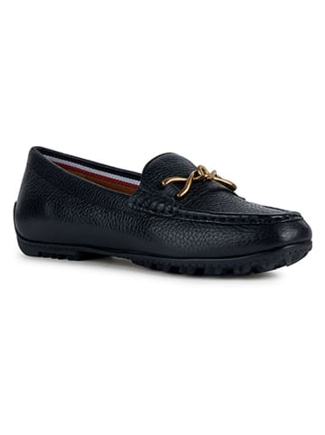 Geox Leder-Slipper "Kosmopolis + Grip" in Schwarz
