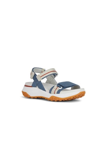 Geox Leren sandalen "Sorapis + Grip" wit/blauw