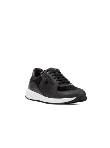 Geox Leder-Sneakers "Bulmya" in Schwarz