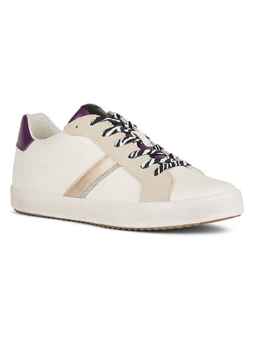 Geox Sneakersy "Blomiee" w kolorze biało-beżowo-fioletowym