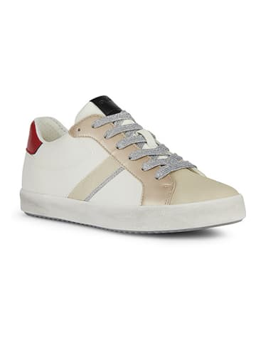 Geox Sneakers "Blomiee" in Weiß/ Beige/ Rot