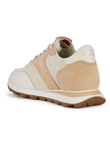 Geox Skórzane sneakersy "Spherica Vseries" w kolorze kremowo-pomarańczowym