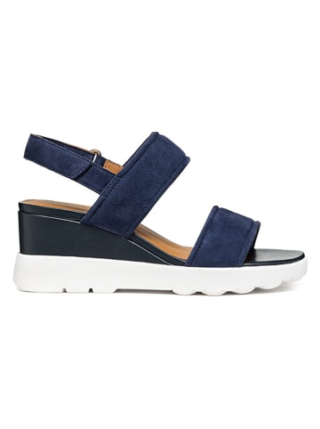 Geox Leren sleehaksandalen "Spherica EC6" donkerblauw