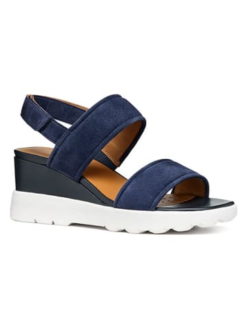Geox Leren sleehaksandalen "Spherica EC6" donkerblauw