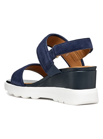 Geox Leren sleehaksandalen "Spherica EC6" donkerblauw