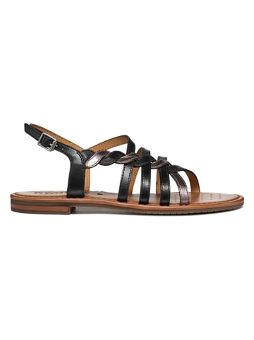 Geox Leren sandalen "Sozy" zwart/lichtroze