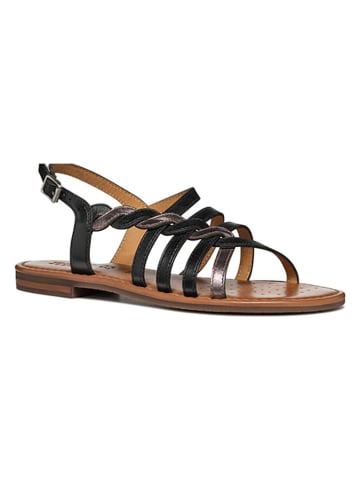 Geox Leren sandalen "Sozy" zwart/lichtroze