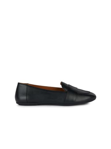 Geox Skórzane slippersy "Palmaria" w kolorze czarnym