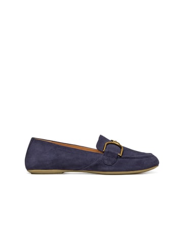 Geox Skórzane slippersy "Palmaria" w kolorze granatowym
