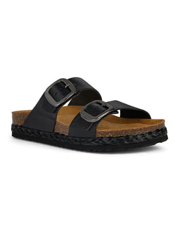 Geox Pantoletten "New Briona High" in Schwarz
