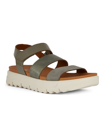 Geox Leren sandalen "Xand 2.1S" kaki