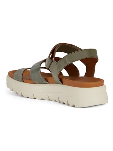 Geox Leren sandalen "Xand 2.1S" kaki