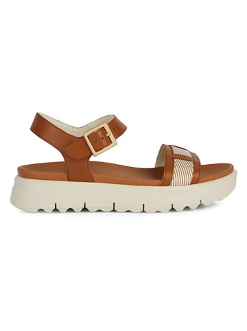 Geox Leder-Sandalen "Xand 2.1S" in Hellbraun/ Weiß