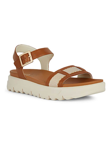 Geox Leren sandalen "Xand 2.1S" lichtbruin/wit