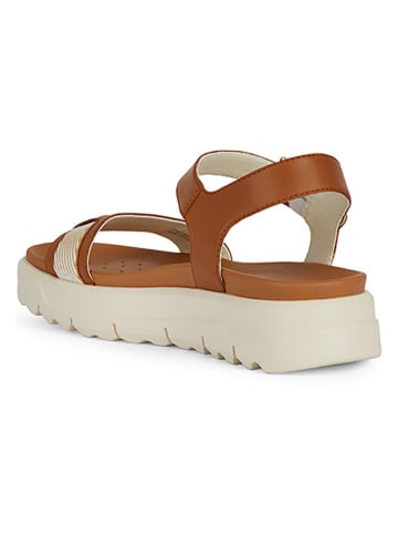 Geox Leren sandalen "Xand 2.1S" lichtbruin/wit