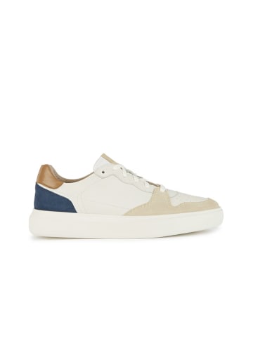 Geox Leder-Sneakers "Deiven" in Weiß/ Beige/ Dunkelblau