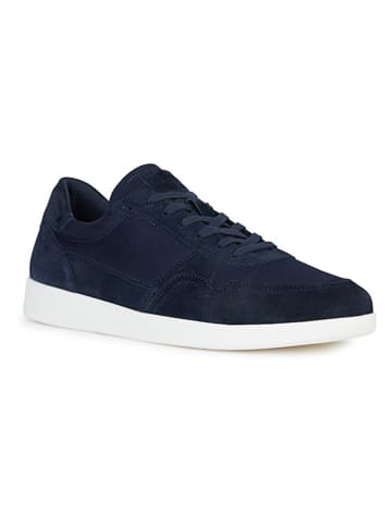 Geox Skórzane sneakersy "Kennet" w kolorze granatowym