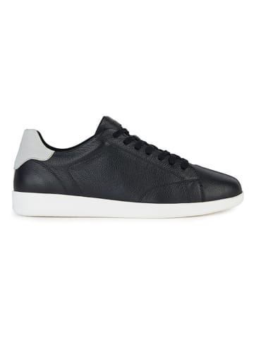 Geox Leder-Sneakers "Kennet" in Schwarz/ Weiß