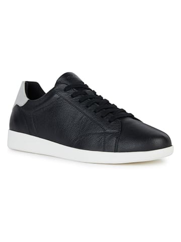 Geox Leder-Sneakers "Kennet" in Schwarz/ Weiß
