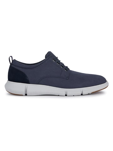 Geox Skórzane sneakersy "Adacter" w kolorze niebieskim