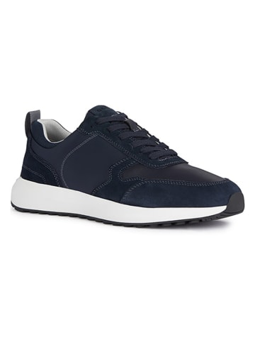 Geox Skórzane sneakersy "Volpiano" w kolorze granatowym