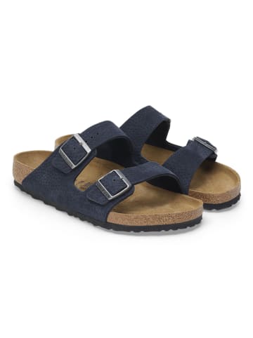 Birkenstock Leder-Pantoletten "Arizona" in Dunkelblau