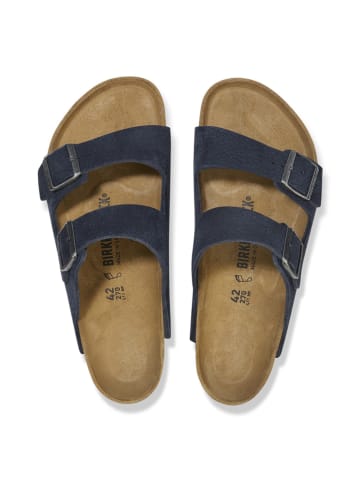 Birkenstock Leder-Pantoletten "Arizona" in Dunkelblau