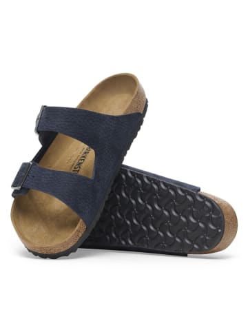 Birkenstock Leder-Pantoletten "Arizona" in Dunkelblau