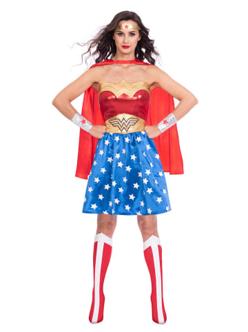 amscan 6tlg. Kostüm "Wonder Woman" in Blau/ Rot