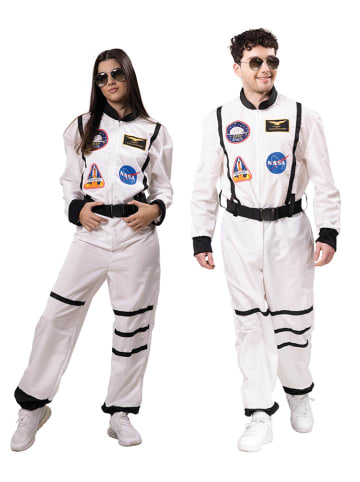 Party x People Kombinezon kostiumowy "Astronaut" w kolorze białym ze wzorem