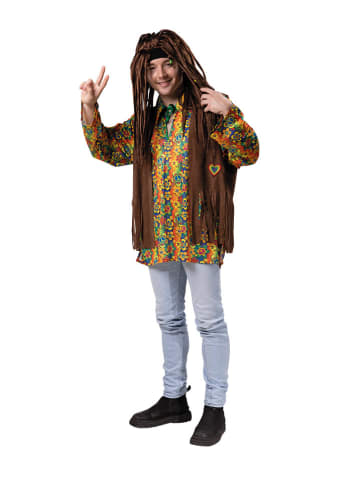 Party x People 3-częściowy kostium "Hippie Bob" w kolorze brązowym