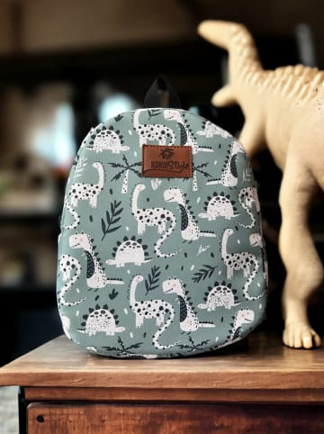 hippodino Rucksack in Grün/ Weiß- (L)26 x (B)22 cm