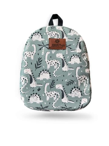 hippodino Rugzak groen/wit - (L)26 x (B)22 cm
