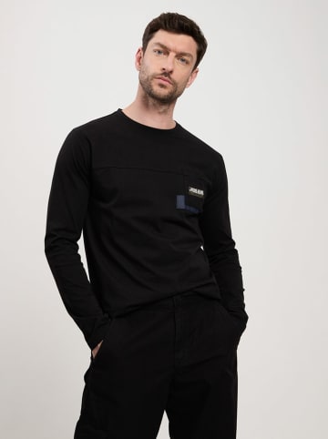 Cross Jeans Longsleeve in Schwarz