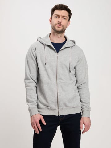Cross Jeans Sweatjacke in Hellgrau