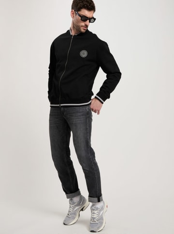 Cross Jeans Sweatjacke in Schwarz