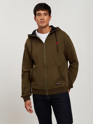 Cross Jeans Sweatjacke in Khaki