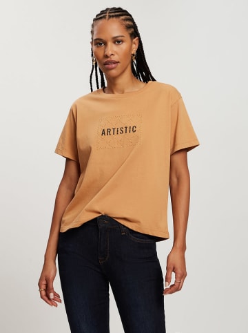 Cross Jeans Shirt lichtbruin
