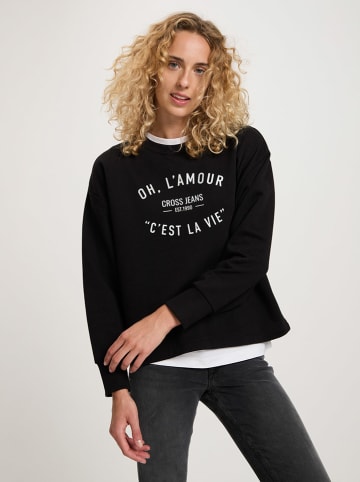 Cross Jeans Sweatshirt in Schwarz