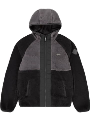 Levi's Kids Fleecejacke in Grau/ Schwarz