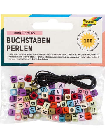 folia PAPER Bastelset "Buchstaben-Perlen" in Bunt