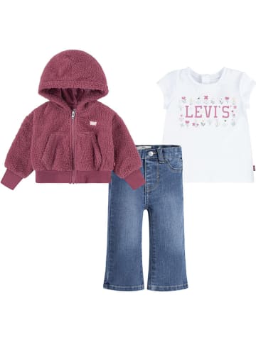 Levi's Kids 3-częściowy zestaw w kolorze biało-fioletowo-niebieskim