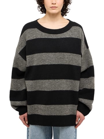 Mustang Pullover "Moon" in Grau/ Schwarz