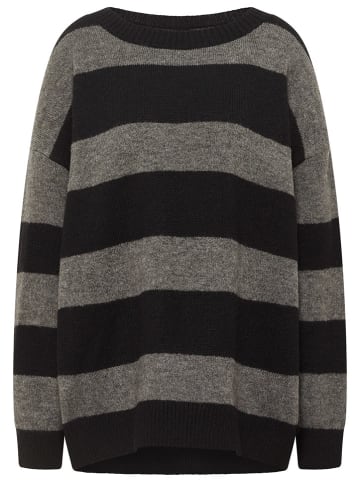 Mustang Pullover "Moon" in Grau/ Schwarz
