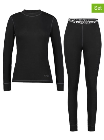 Icepeak 2-częściowy zestaw bielizny termicznej "Iveye" w kolorze czarnym